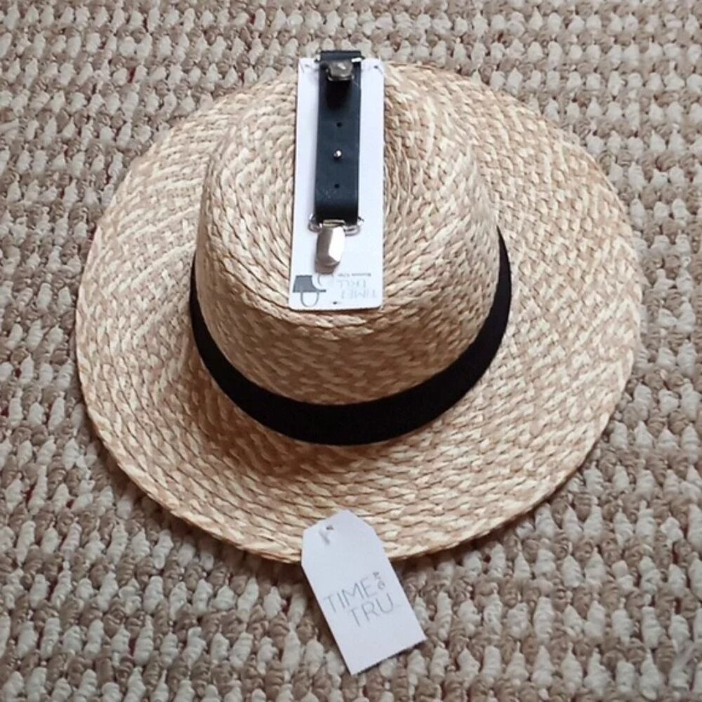 Panama Straw Sun Hat and Clip OSFM Cowboy Hat